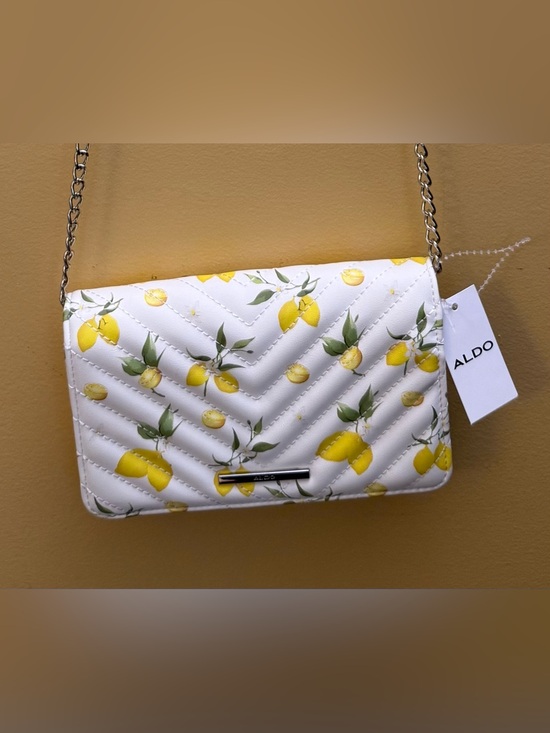 Aldo Handbags - ALDO Women's White Lemon Print Quilted Crossbody Bag NWT